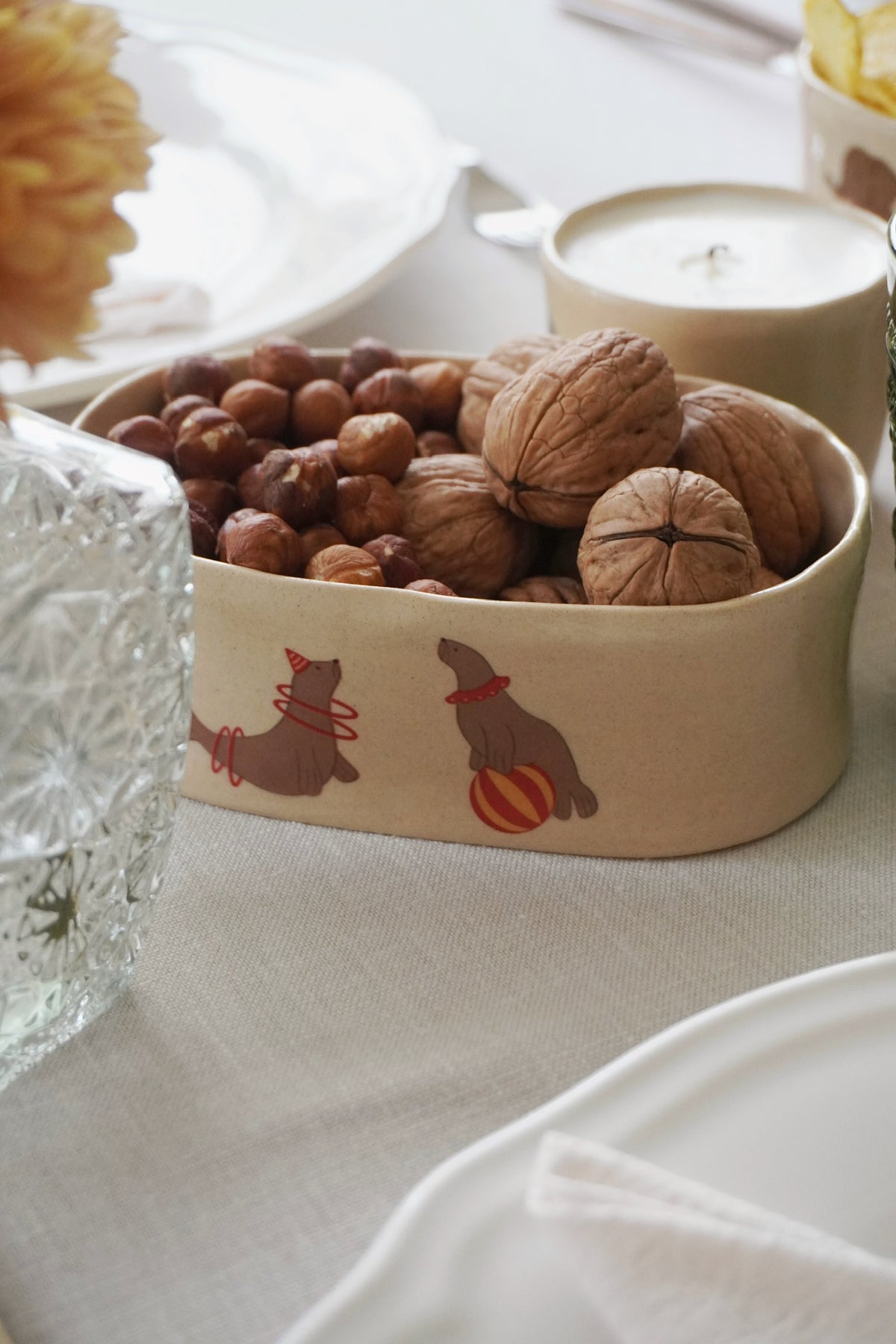 Vela o recipiente "Focas"